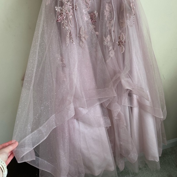 Flair New York Pink Formal Prom Dress Tulle Floral Embroidered size 10 - Picture 11 of 13